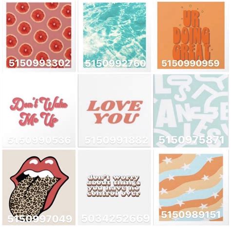 cute roblox decal codes.